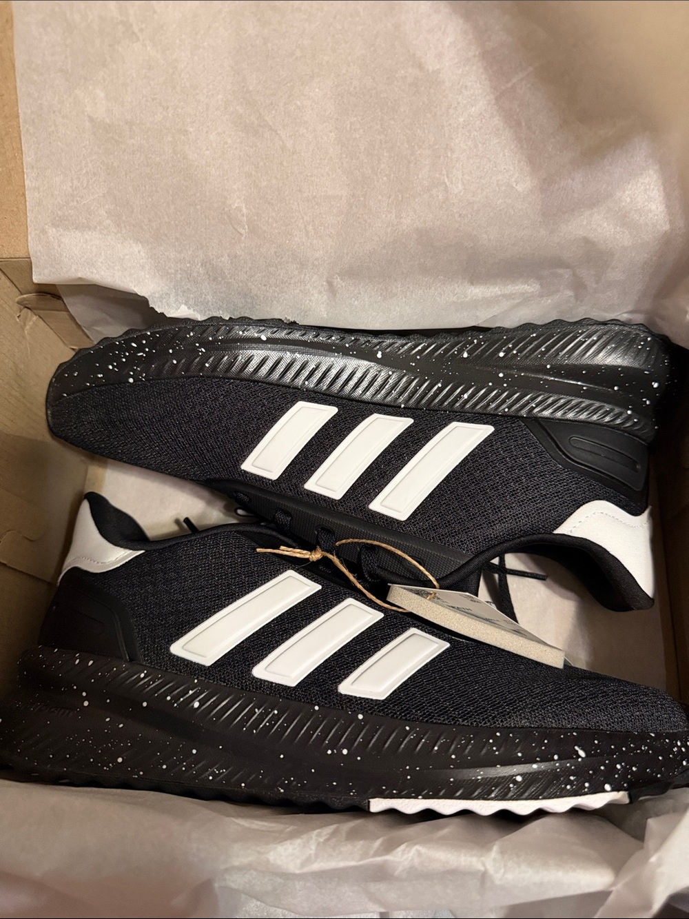 adidas Black & White Men's Trainers with Speckled Midsole